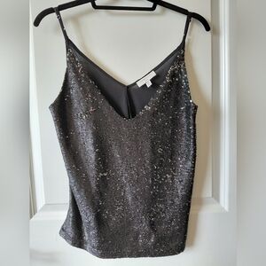 Habitual Black Sequin Spaghetti Strap Top